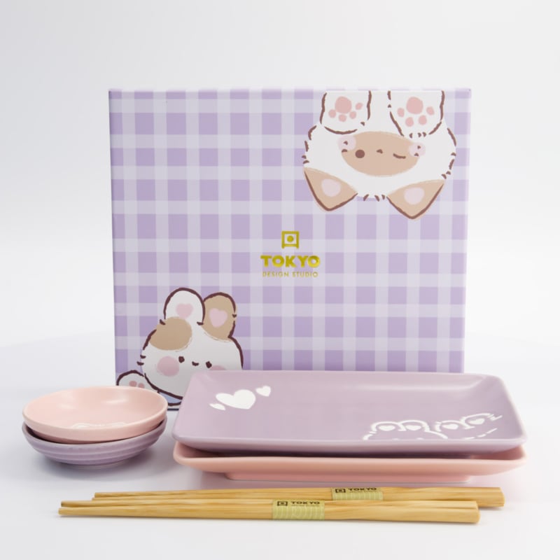 Tokyo Design Kawaii Sushiset Konijn en Kat - 2 personen