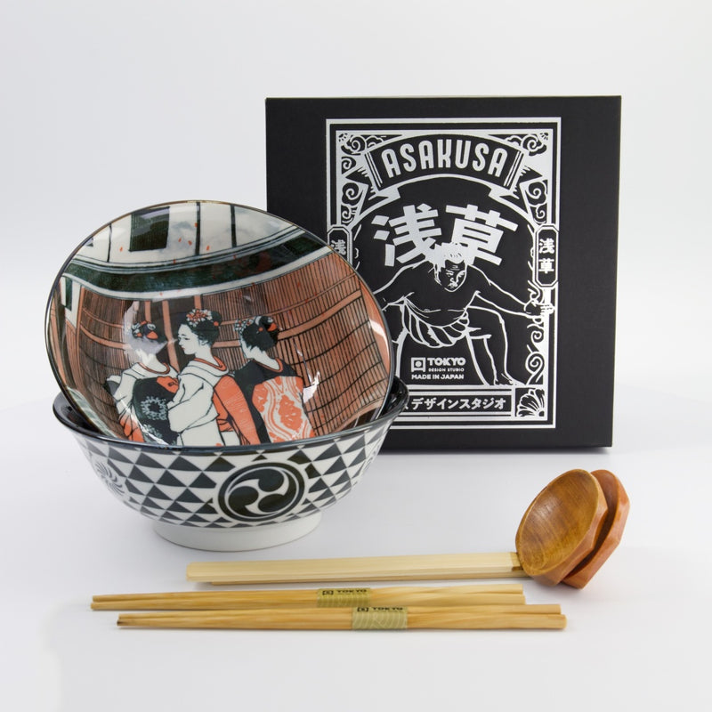 Tokyo Design Asakusa Ramen-Schüssel Geisha-Set/2 - 1250 ml