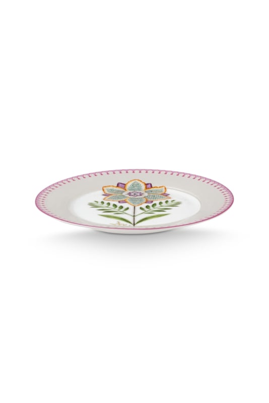Pip Studio Lily &amp; Lotus ontbijtbord ⌀21cm - Off White