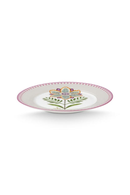 Pip Studio Lily &amp; Lotus ontbijtbord ⌀21cm - Off White