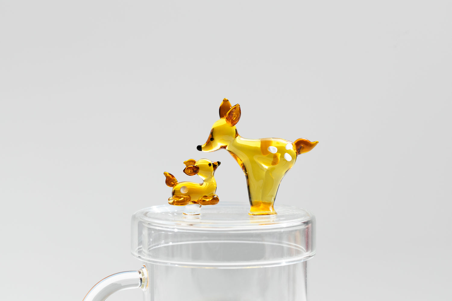 Glass cup with lid deer – Ichendorf Milano - 350ml