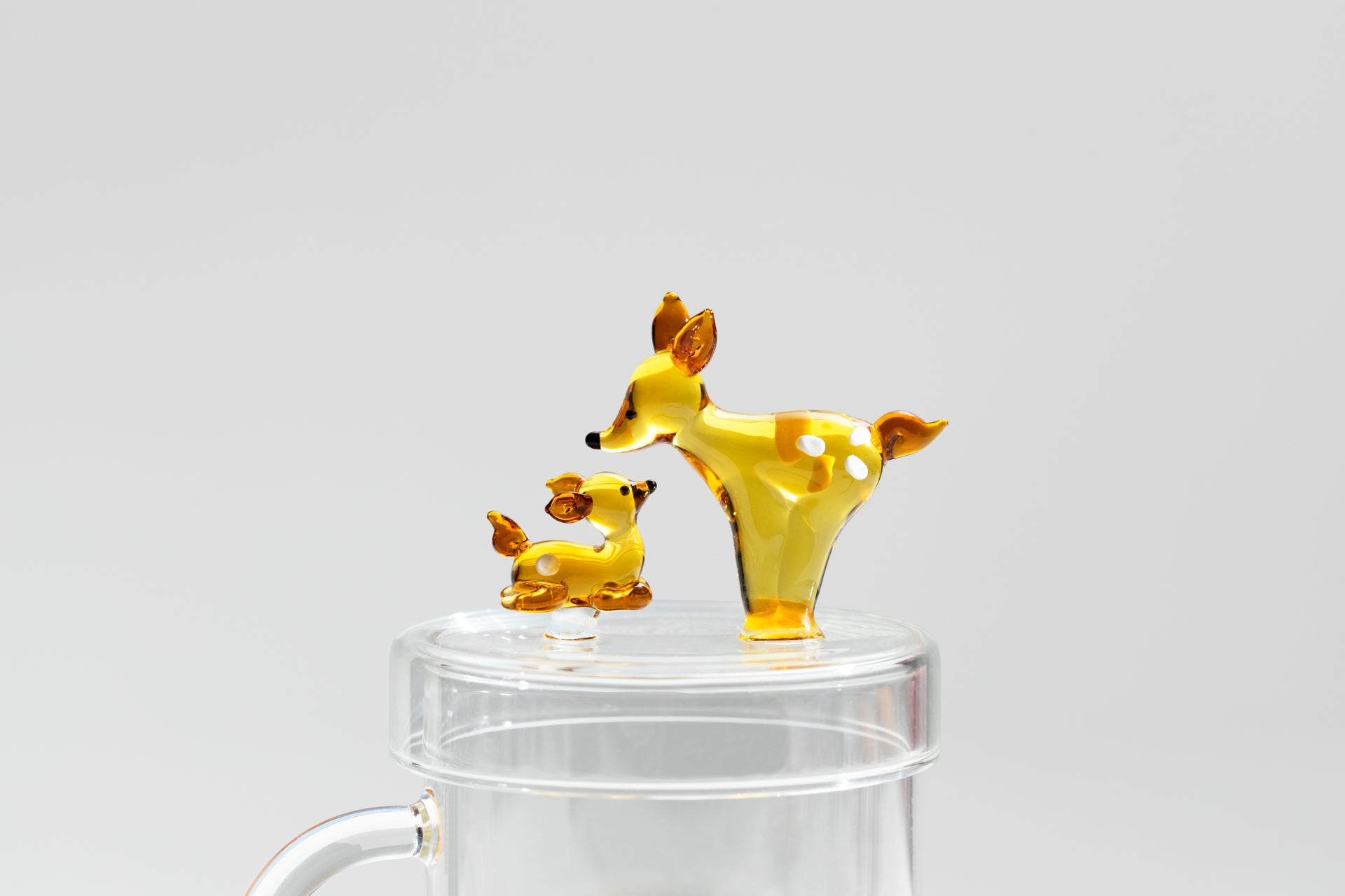 Glass cup with lid deer – Ichendorf Milano - 350ml