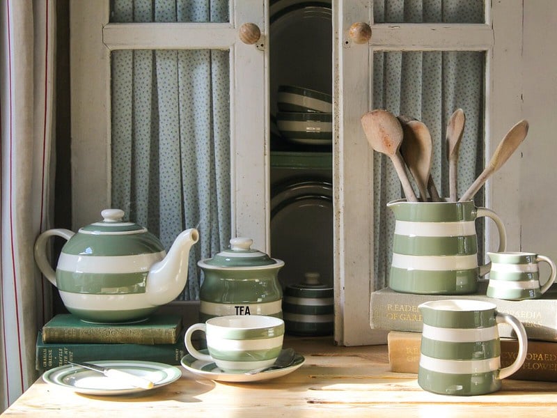 Cornishware Reisschale „Willow Green“ – Schale ⌀10 cm