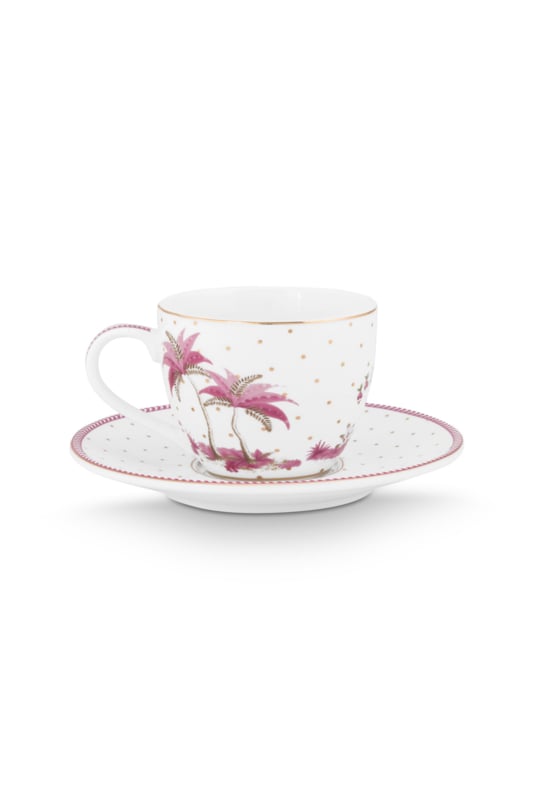 Pip Studio Jolie Pink Espresso Cup &amp;amp; Saucer Set of 2 - 120 ml