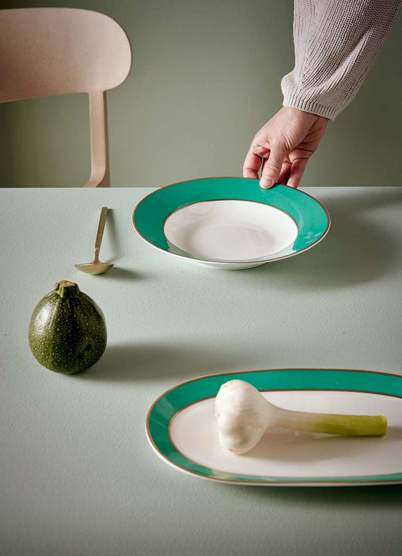 Pip Studio Chique Groen Gebaksborden - Set van 4 - ⌀17cm