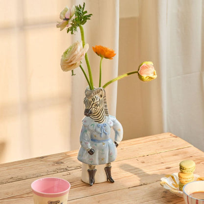 Rice by Rice x Nathalie Lété Vase - Jug - Zebra - 25 cm