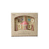 Rice Baby Dinner Set Ocean – 4-delige set met 3-vaks bord, tuitbeker en bestek in coral met oceaan-illustratie, in cadeauverpakking