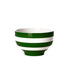 Cornishware Adder Green - handbeschilderde donkergroene strepen - diameter 10cm - Dessert kom of schaaltje 