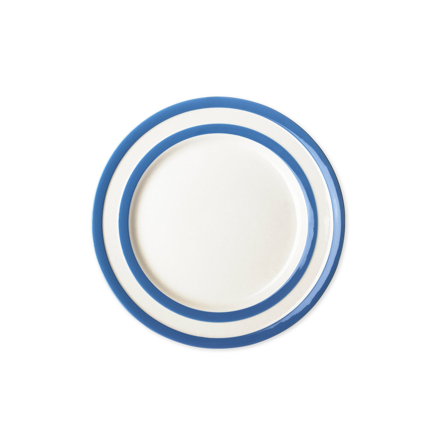 Cornishware Cornishblue ontbijtbord - diameter  22cm - blauw wit gestreept keramiek bord