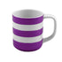 Paars Wit gestreepte Blackberry Mok van Cornishware Colours. Inhoud 280ml. vaatwasserbestendig