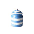 Cornishware Cornishblue Voorraadpot - handbeschilderde blauwe strepen - voor het bewaren van koffie, rijst of suiker - luchtdicht siliconen ring - losse deksel - aardewerk