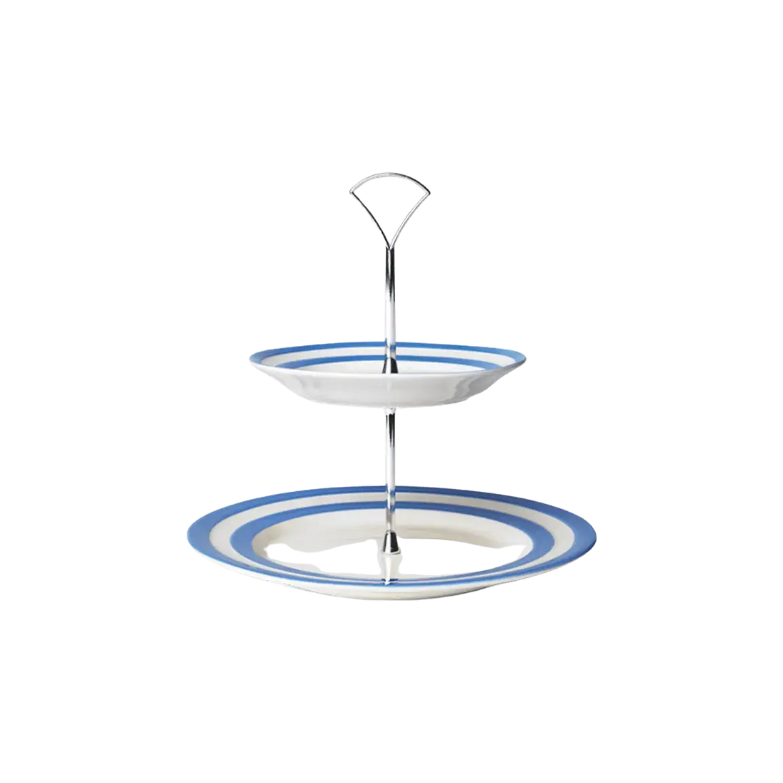 Cornishware Cornishblue Cakestand 2 tier - 2 laags etagere blauw wit gestreept - Engels servies