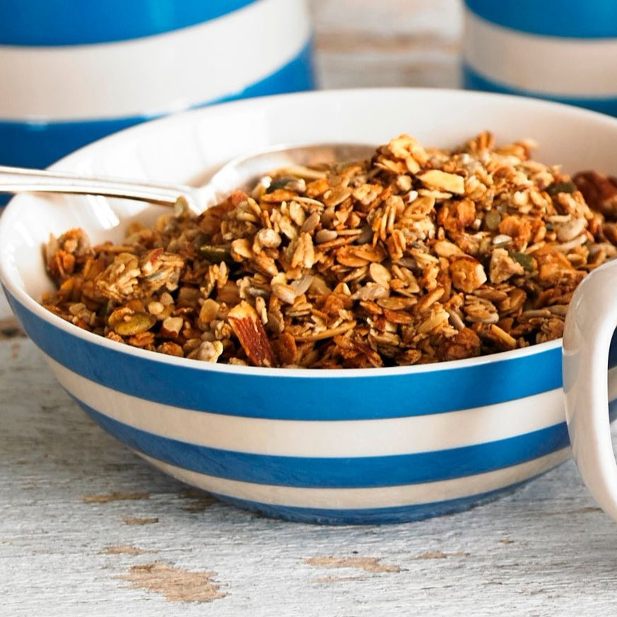 Cornishware Blue kom 17 cm blauw wit gestreept