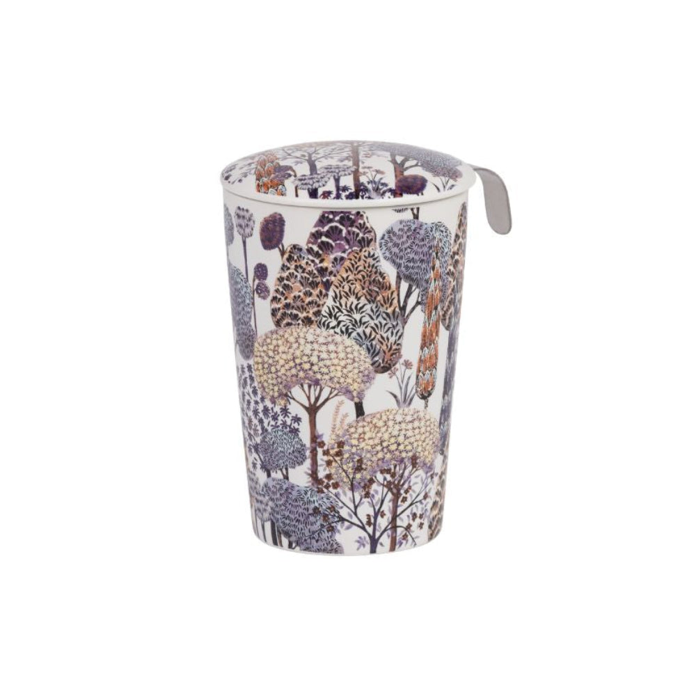 Theebeker dubbelwandig porselein Eigenart TeaEve Patagonia inhoud 350ml met losse filter en deksel