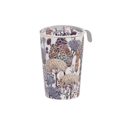 Theebeker dubbelwandig porselein Eigenart TeaEve Patagonia inhoud 350ml met losse filter en deksel