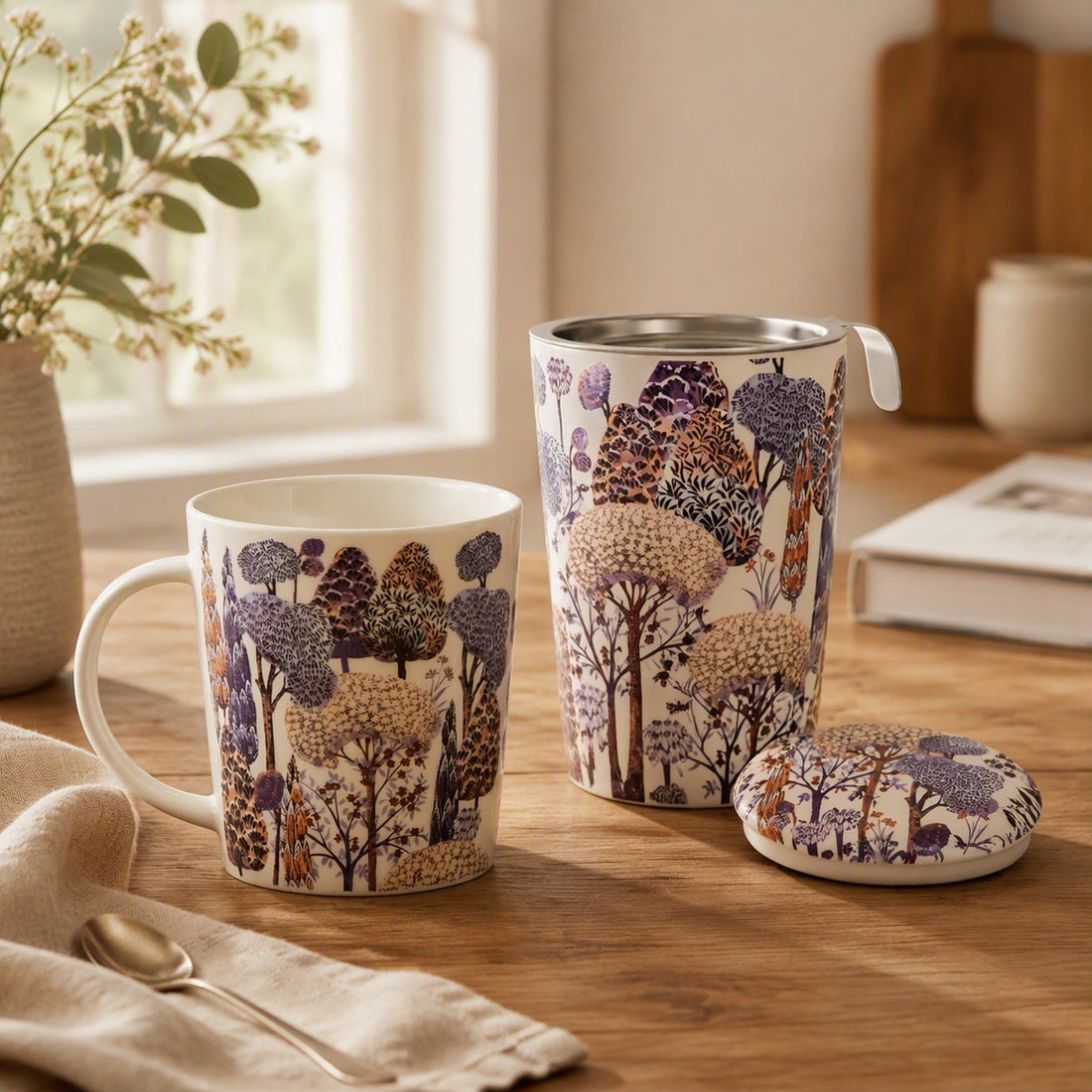 Eigenart Cupti en Teaeve Patagonia op tafel in de keuken. 