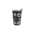 Eigenart Teaeve Amami blauw dubbelwandige theebeker donkerblauw met witte bloemen