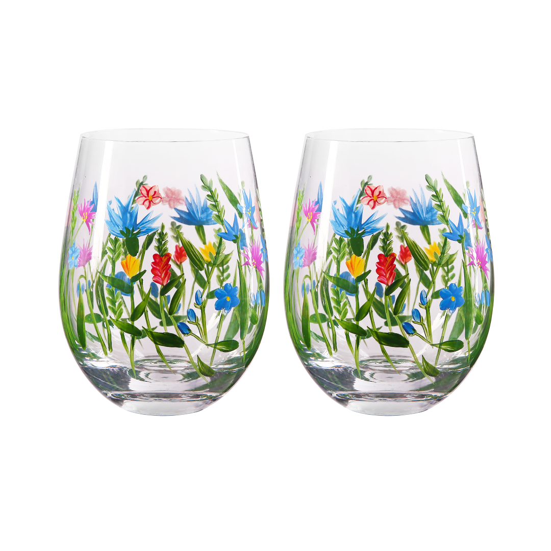 LIvellara Milano Flowerfield Tumber Glas set van 2 - 450ml