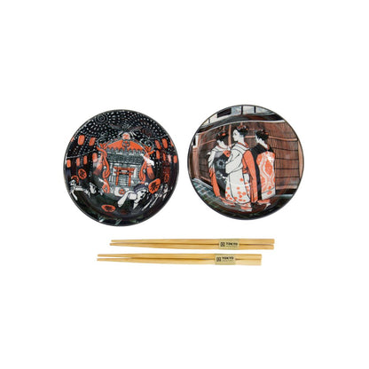 Asakusa Tayo Kommen Set Geisha – Set van 2 | Tokyo Design Studio boven af