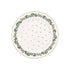 Kerstservies Gebaksbord Greengate hulst rand en gouden sterren. 