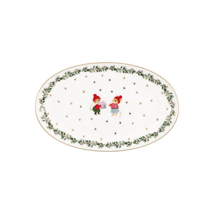 Greengate Joanni Kerstservies Schaal 2 muisje - aardewerk ovaal
