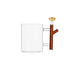 Ichendorf Milano glazen mok 450ml met paddenstoel handvat in amber en bruin, handgemaakt borosilicaatglas