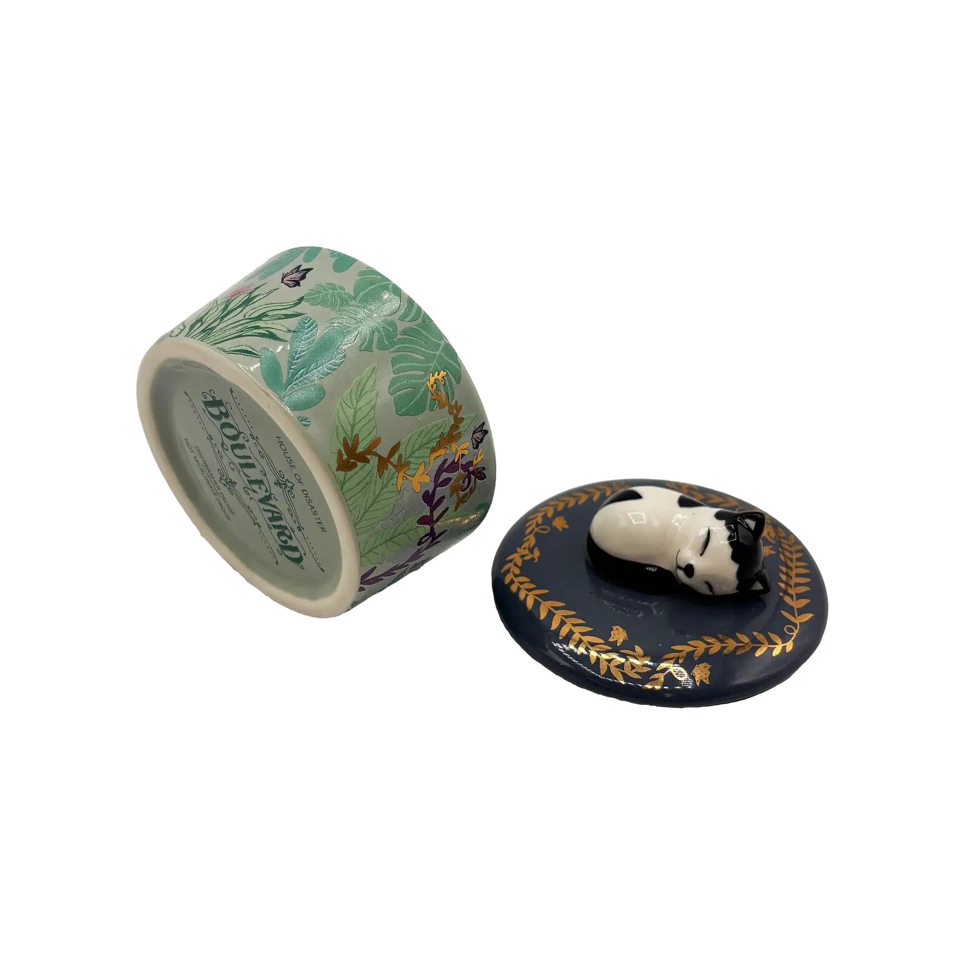 onderkant voorraadpot met 3D kat House of Disaster CAT