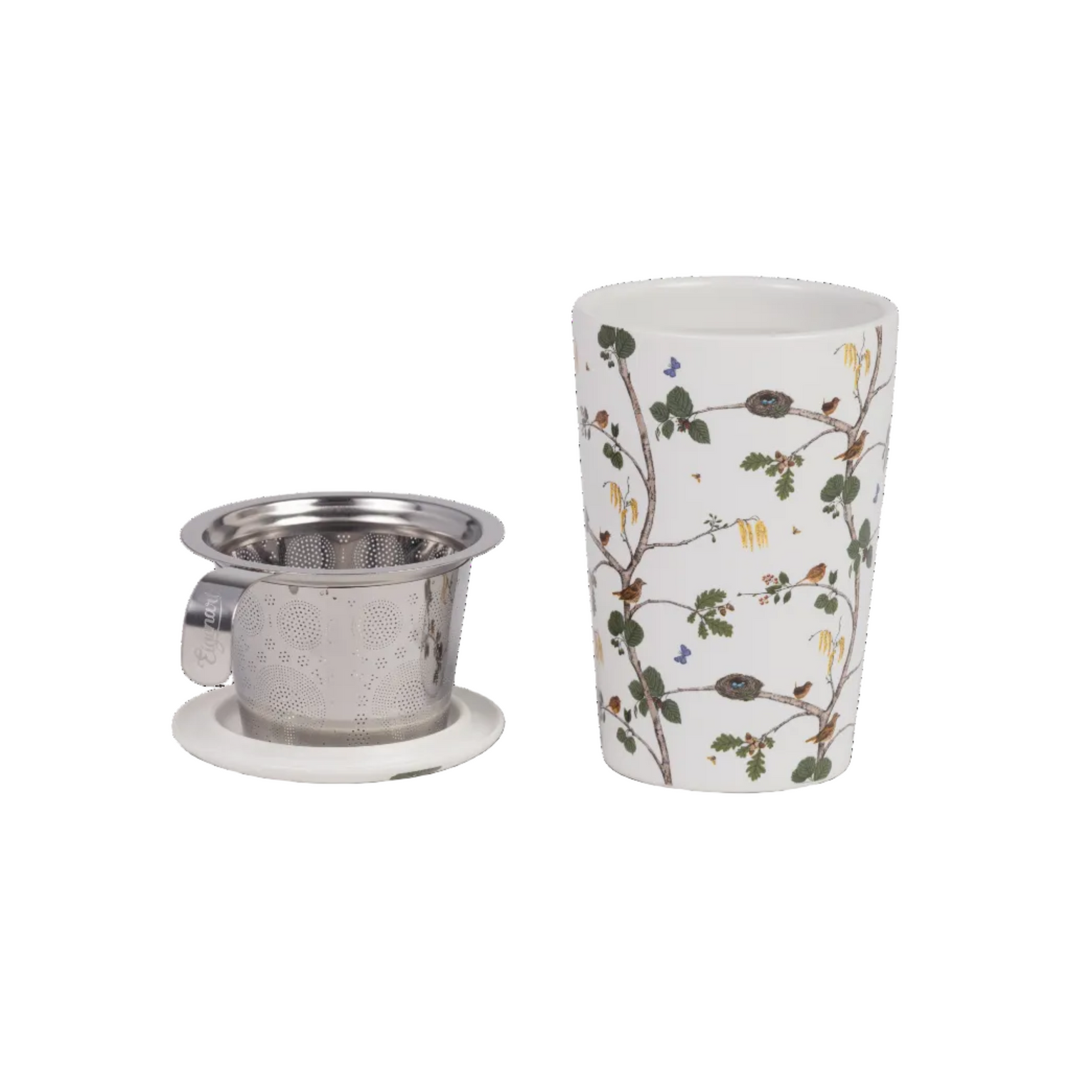 Eigenart Teaeve Merla double-walled tea mug birds and branches 350 ml