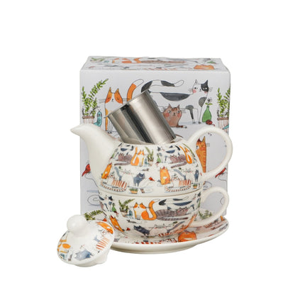 Duo Gifts Tea for One set Lazy Cats - 350ml