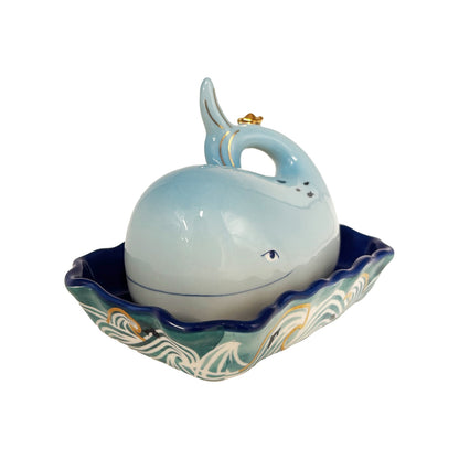 voorkant botervloot Walvis met glimlach
