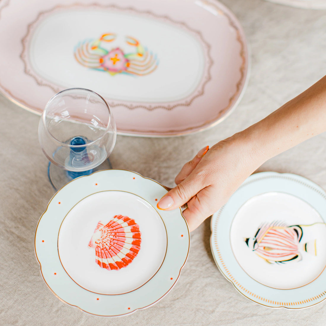 Yvonne Ellen Gebaksborden Under the Sea set van 4 - ⌀16cm