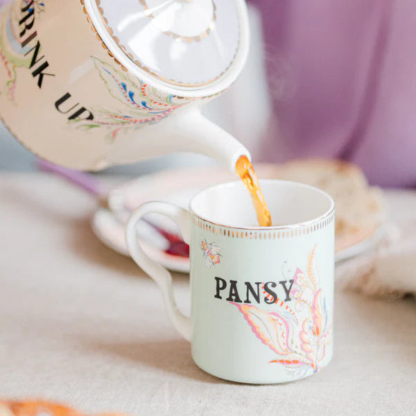 Theepot 500ml en 2 mokjes 250ml set voor een theemoment van Yvonne Ellen London, in cadeaudoos verpakt