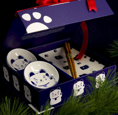 Tokyo Design Kawaii Sushiset Maneko blue - 2 personen