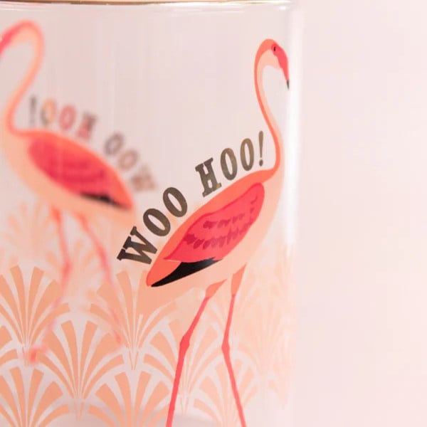 Yvonne Ellen London Mok Glas Flamingo - 400ml