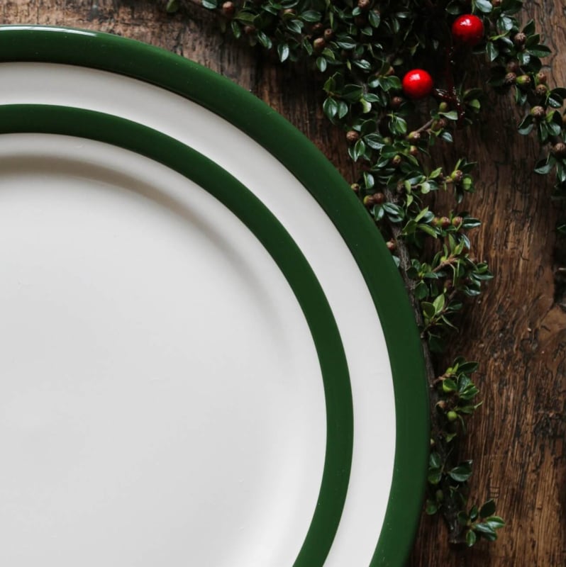 Cornishware Adder Green Lunchbord - ⌀24.5cm