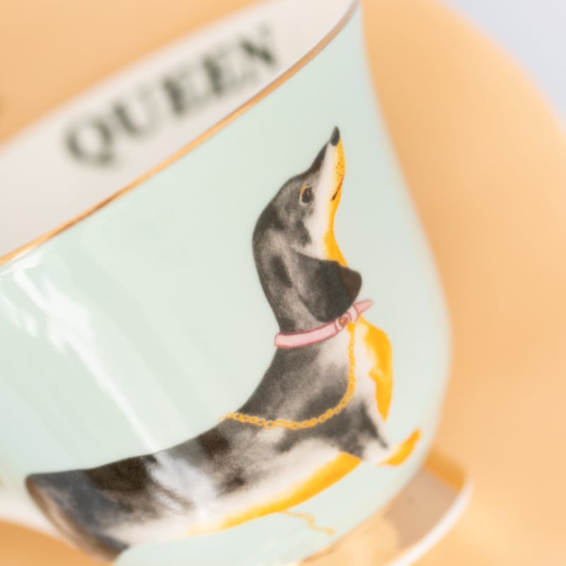 Yvonne Ellen London cup &amp;amp; saucer - Dachshund - 200ml