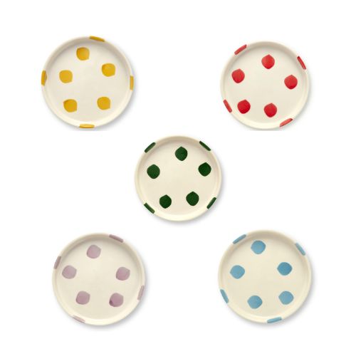 VT Wonen Dots Kuchenteller-Set 13 cm 5 Farben