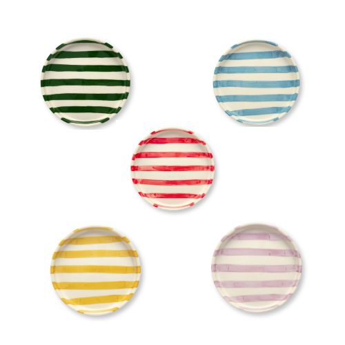 VT Wonen Stripes Gebaksbord 13 cm Set van 5 Kleuren