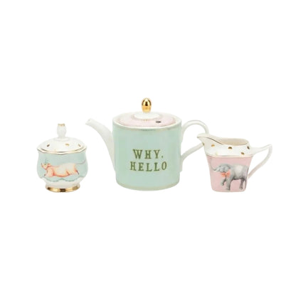 Yvonne Ellen London Theeset – Theepot, Melkkannetje &amp; Suikerpot