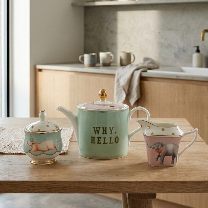 Yvonne Ellen London Theeset – Theepot, Melkkannetje &amp; Suikerpot