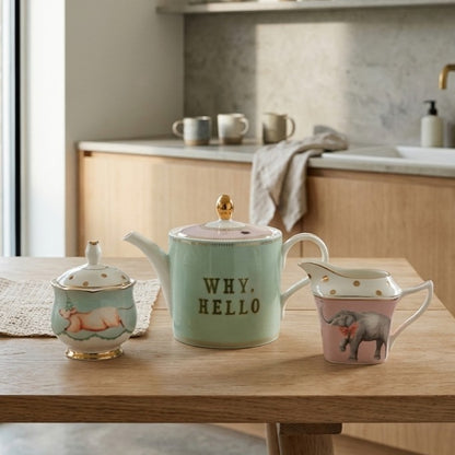 Yvonne Ellen London Theeset – Theepot, Melkkannetje &amp; Suikerpot