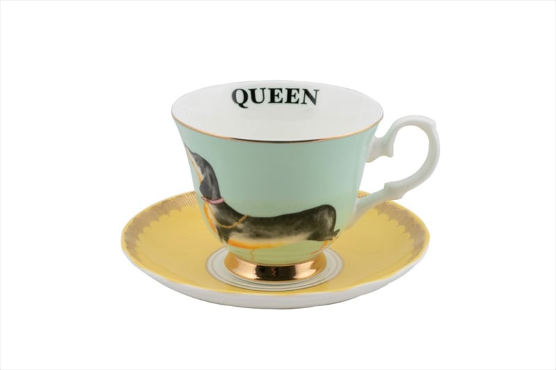 Yvonne Ellen London cup &amp;amp; saucer - Dachshund - 200ml