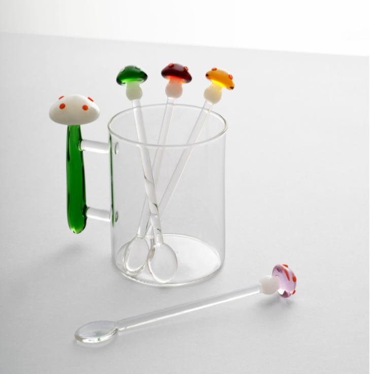 Ichendorf Milano Lepel set van 2 Paddenstoel - Roze &amp; Paars