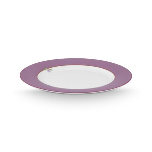 Zij aanzicht - Pip Studio Lily &amp; Lotus Uni Lilac bord van 21 cm