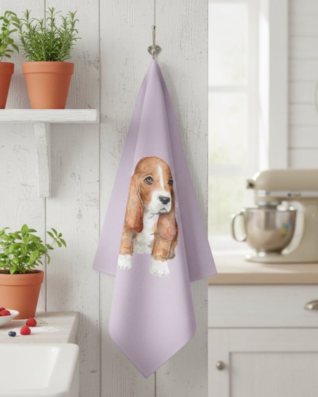 Maluu Basset - Theedoek Basset hond