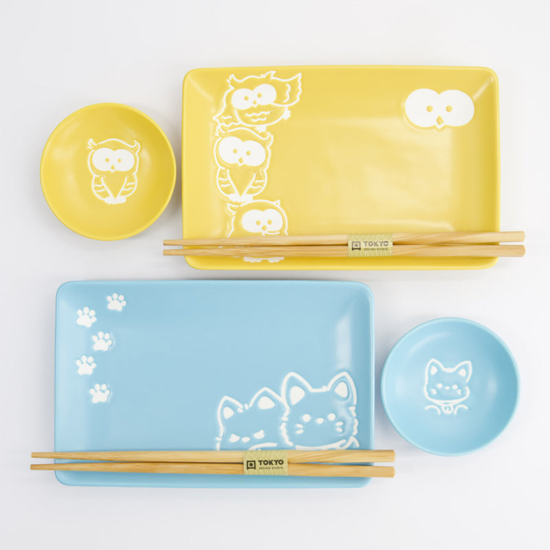 Tokyo Design Kawaii Sushiset Uil en Hond- 2 personen