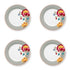 Dinerborden set van 4 blauw met bloem Pip Studio Blooming Tales