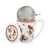 Theebeker met losse theefilter en deksel Birds of Winter