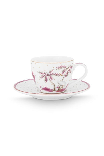 Pip Studio Jolie Pink Espresso Cup &amp;amp; Saucer Set of 2 - 120 ml