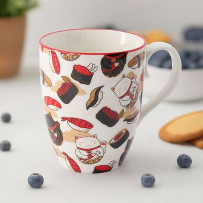 Tokyo Design Kawaii Lucky Cat Sushi Mok - 340ml